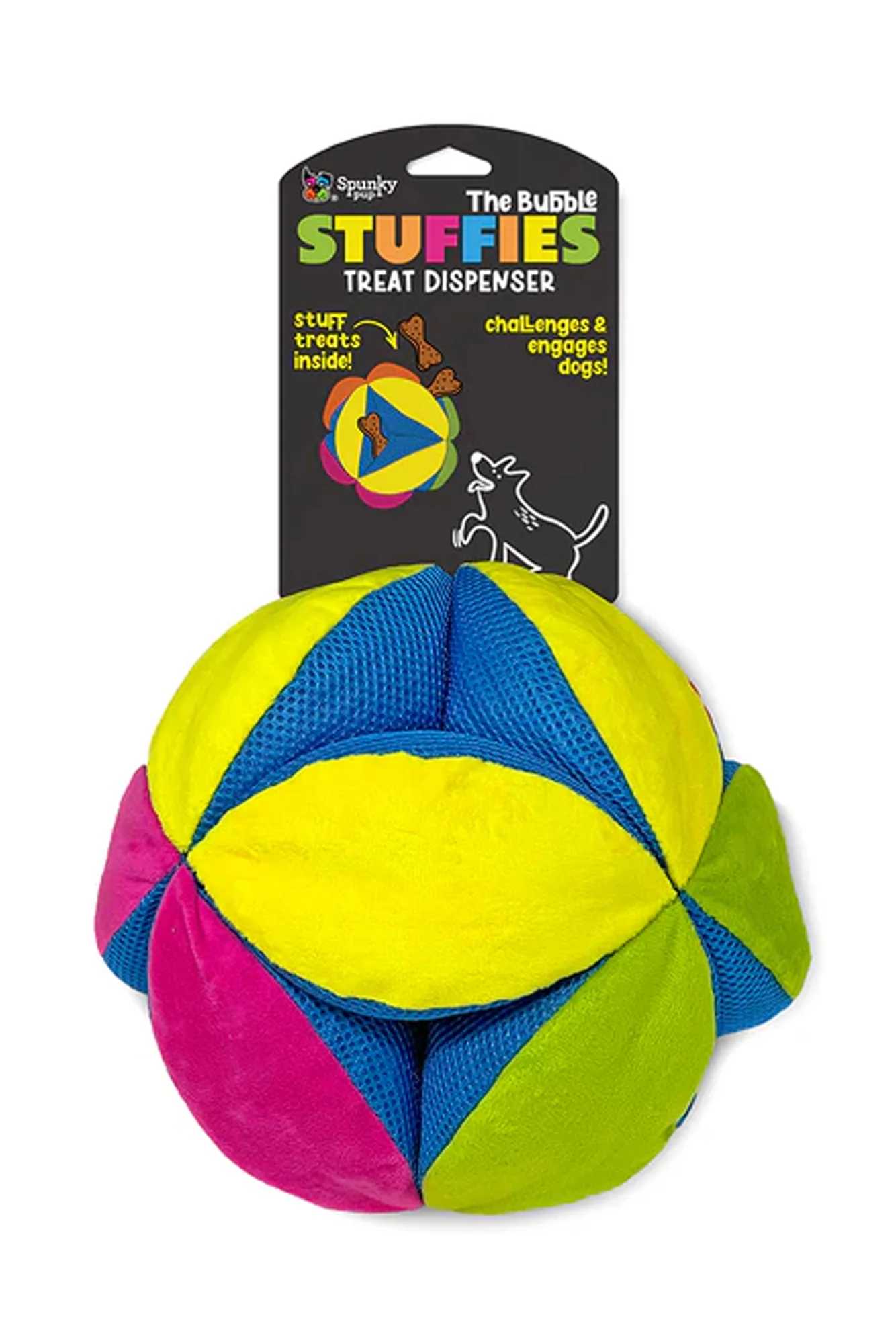 Spunky Pup Bubble Stuffies Treat Dispensing Plush Toy - Image 2