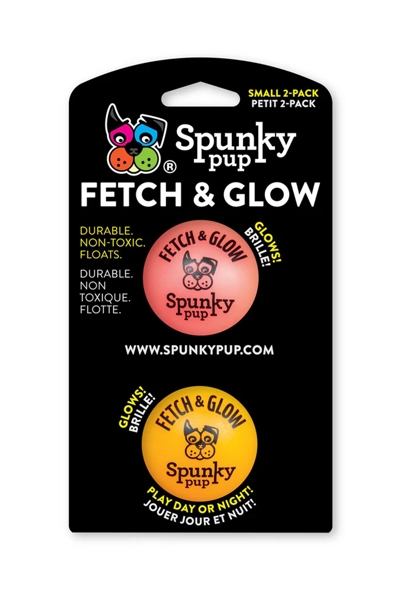 Spunky Pup Glowing Fetch and Glow Ball Toy - Image 2