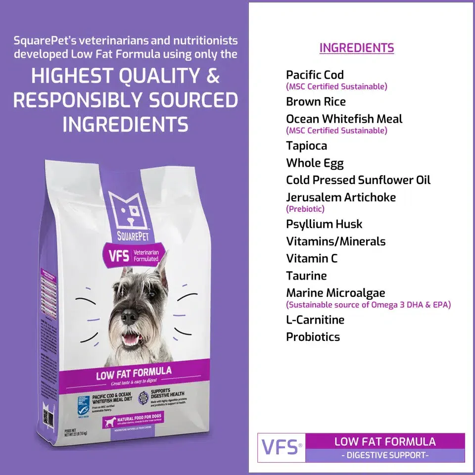 SquarePet VFS Gastrointestinal Low Fat Dry Dog Food - Image 3