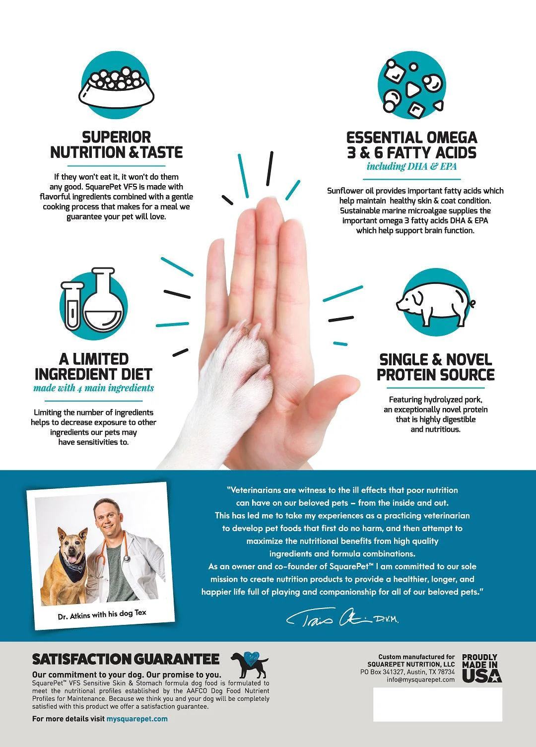 SquarePet VFS Skin and Digestive Support Dry Dog Food - Image 5