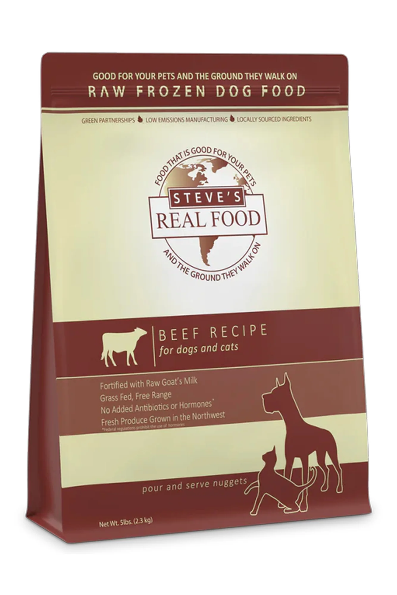 Steve's Real Food BARF Beef Nuggets Frozen Raw Dog Food