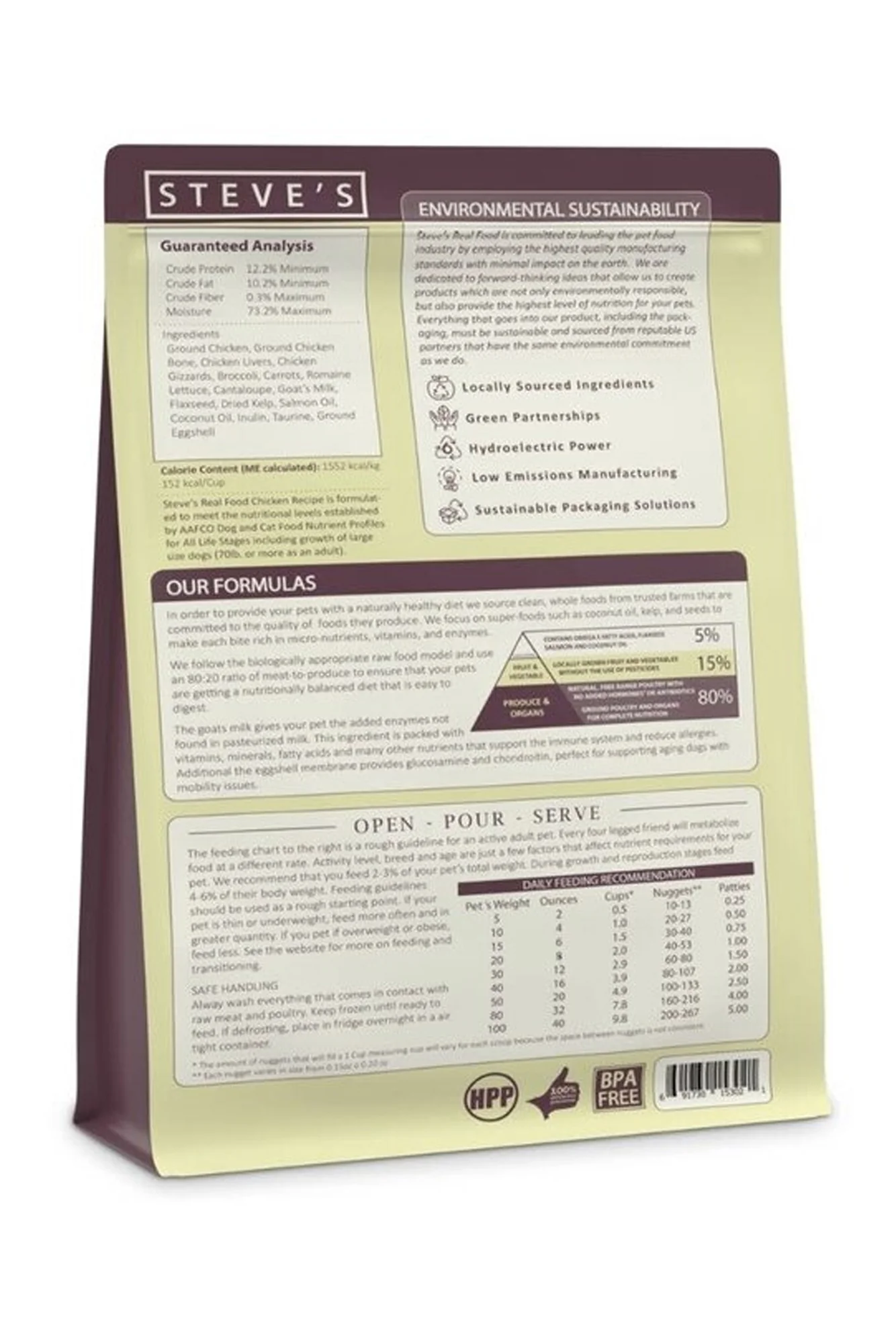 Steve's Real Food BARF Chicken Nuggets Frozen Raw Dog Food - Image 2