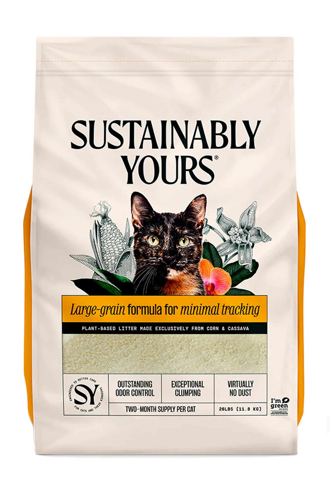 Sustainably Yours Multi-Cat Corn and Cassava Large Grain Litter - Image 2