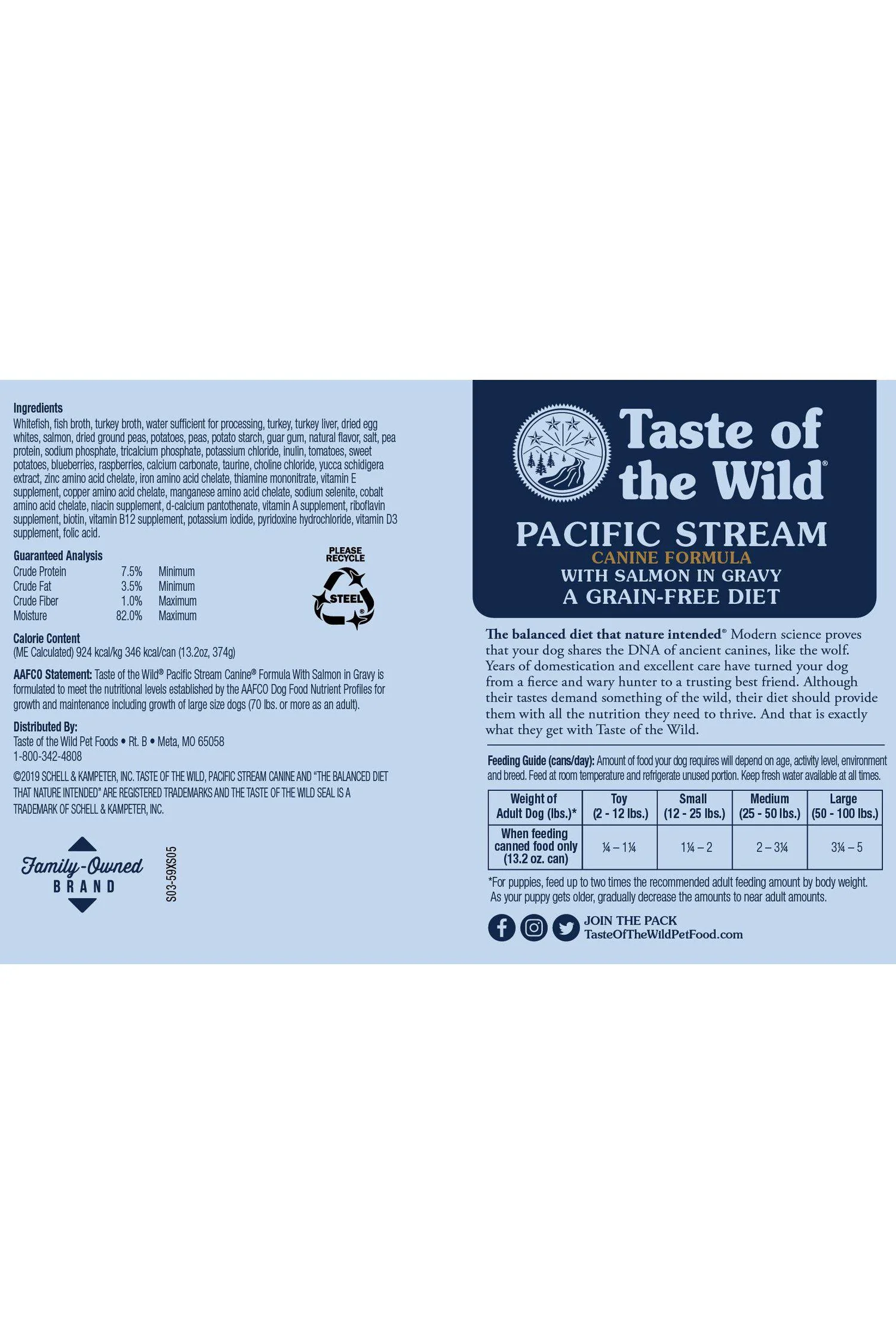 Taste of the Wild Pacific Stream Wet Dog Food - Image 2