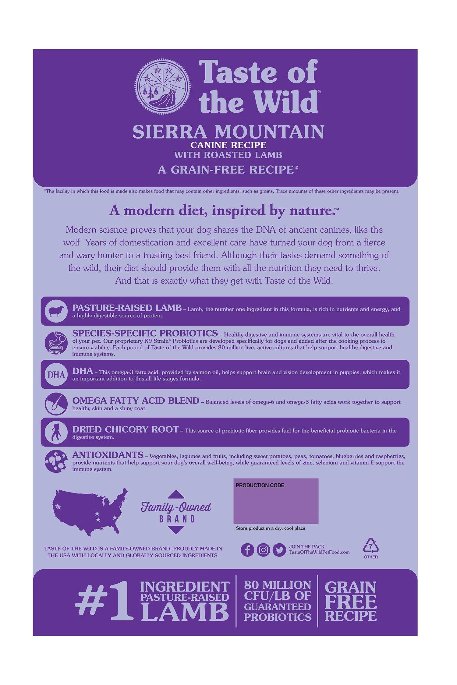 Taste of the Wild Sierra Mountain Dry Dog Food - Image 2