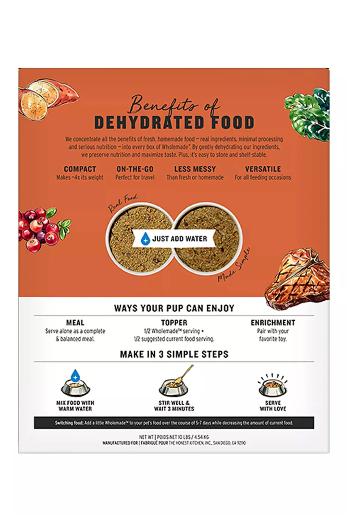 The Honest Kitchen Wholemade Grain-Free Beef Dehydrated Dog Food - Image 3
