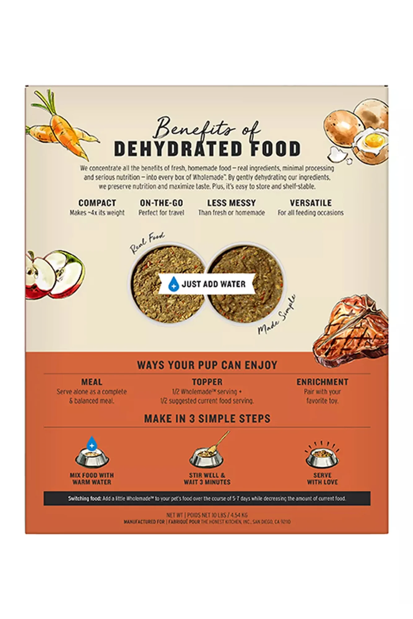 The Honest Kitchen Wholemade Whole Grain Beef Dehydrated Dog Food - Image 3
