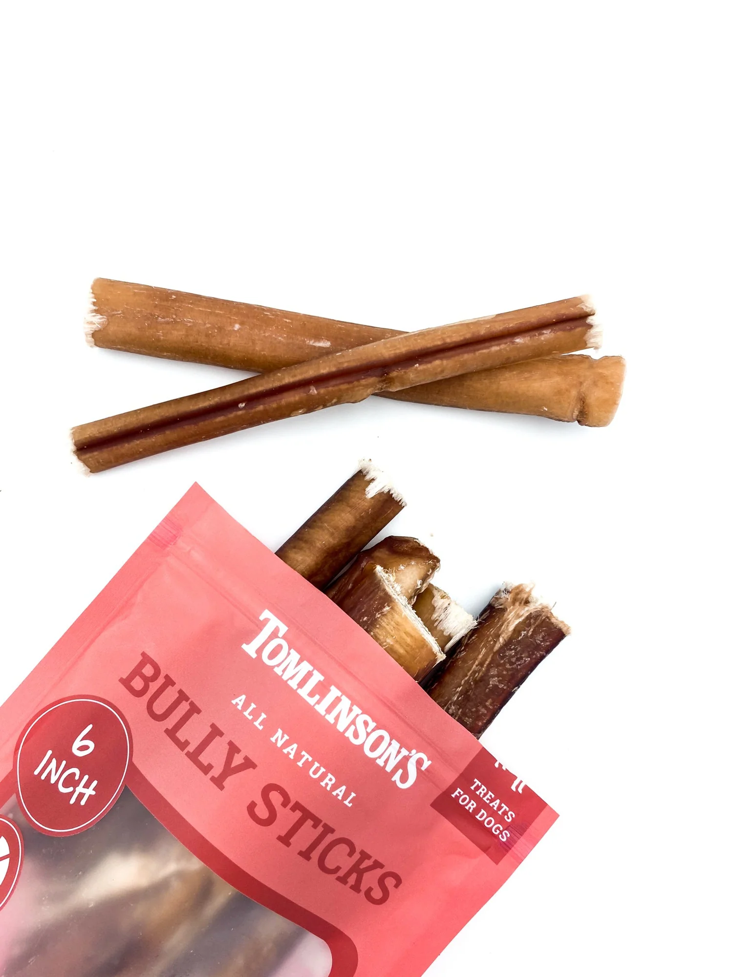 Tomlinson's 6" Bully Sticks Dog Treats - Image 2
