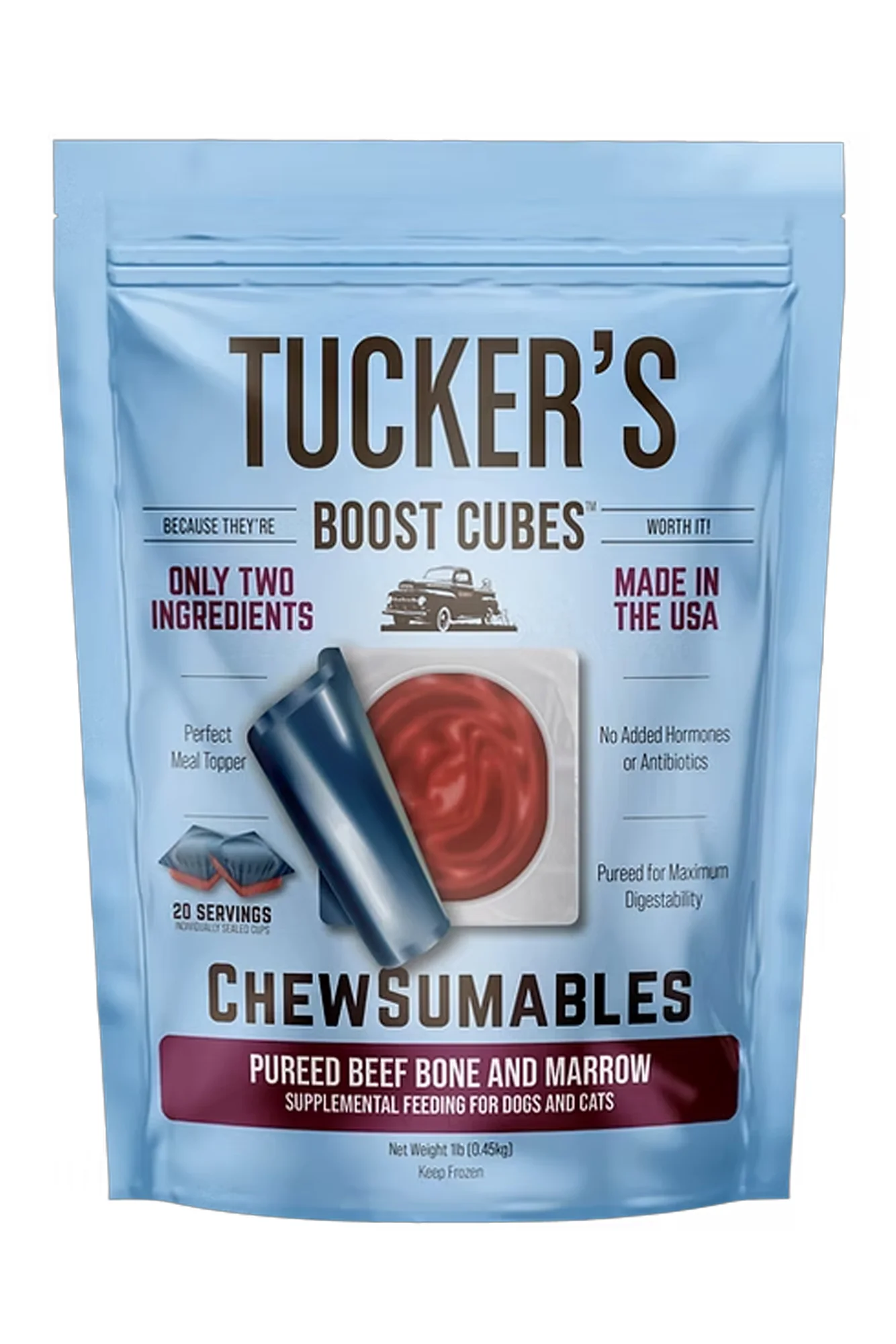 Tucker's Boost Cubes Chewsumables Beef Bone and Marrow Dog Topper