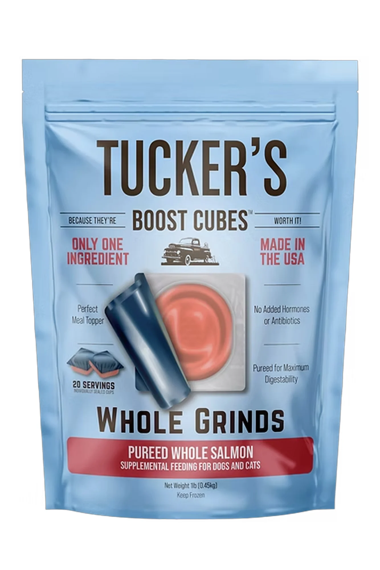 Tucker's Boost Cubes Whole Grinds Salmon Dog Topper