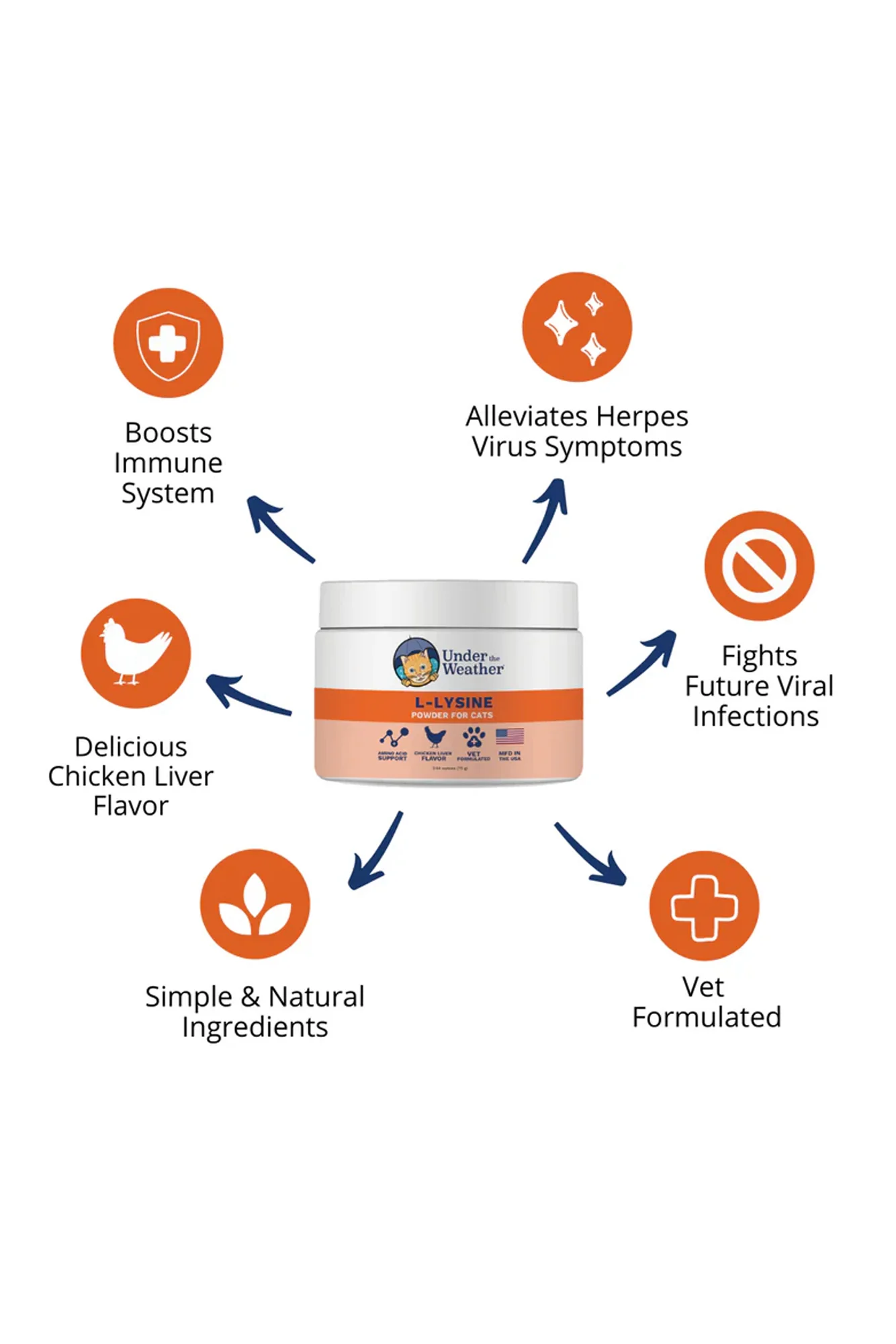 Under the Weather L-Lysine Powder for Cats - Image 2