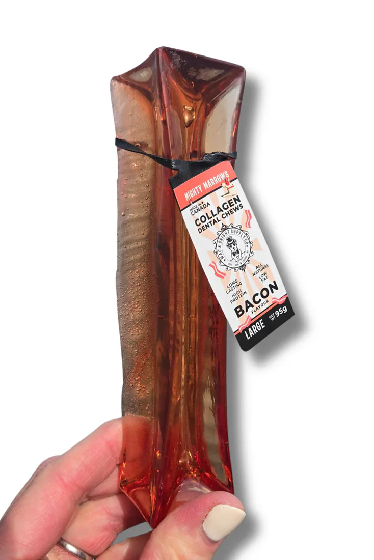 Wag and Bright Mighty Marrows Bacon Collagen Dental Dog Chew - Image 2