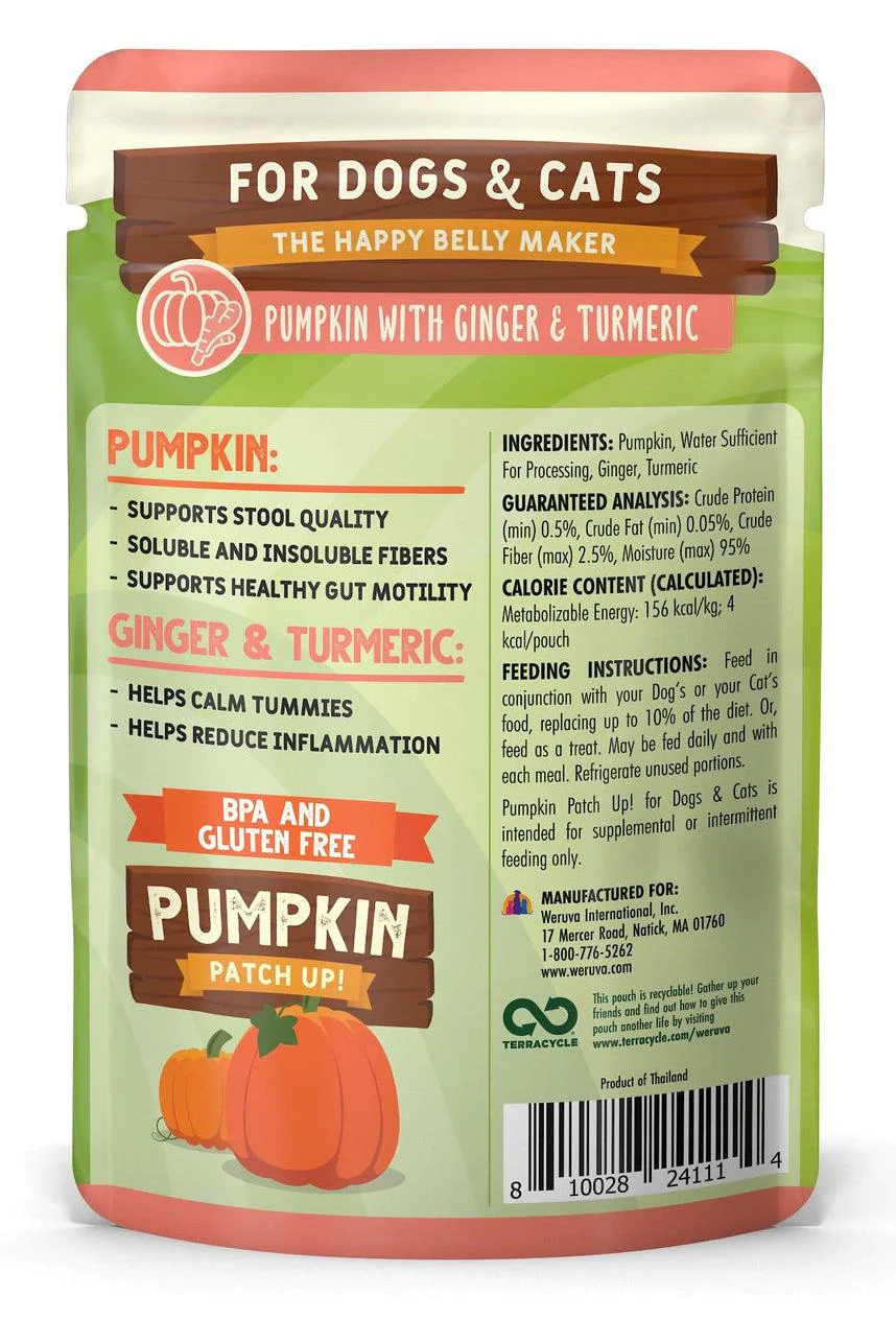 Weruva Pumpkin Patch Up! Ginger and Turmeric Puree Pouch Cat Supplement - Image 2