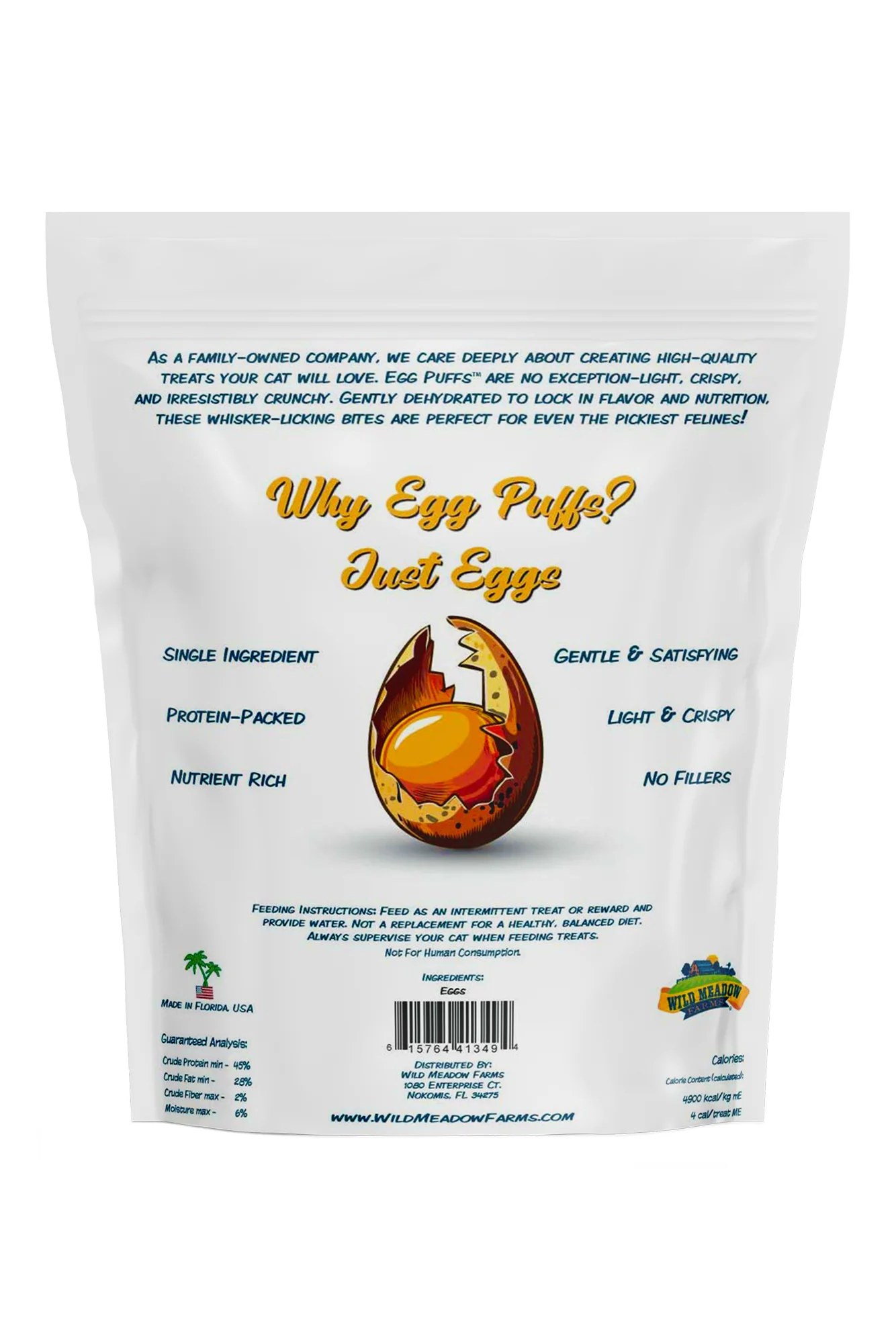 Wild Meadow Farms Just Egg Puffs Cat Treats - Image 2
