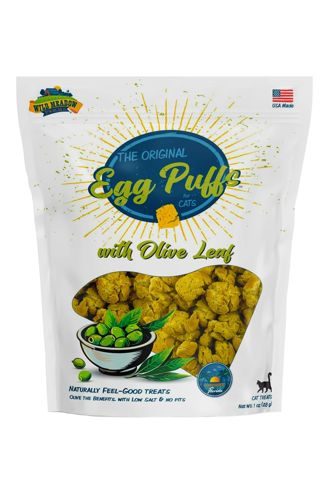 Wild Meadow Farms Olive Leaf Egg Puffs Cat Treats