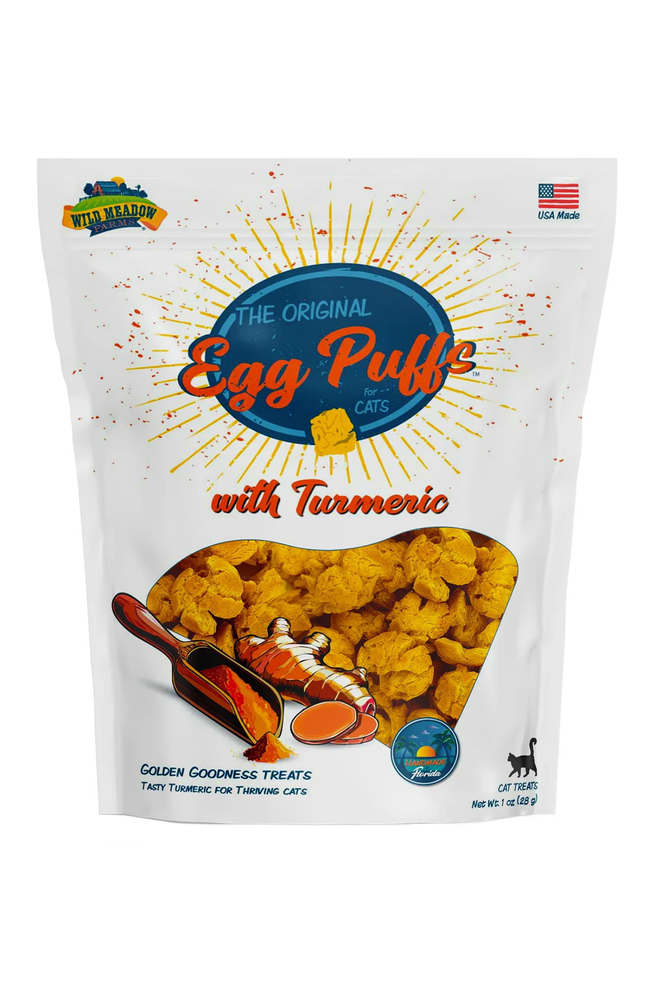 Wild Meadow Farms Turmeric Egg Puffs Cat Treats