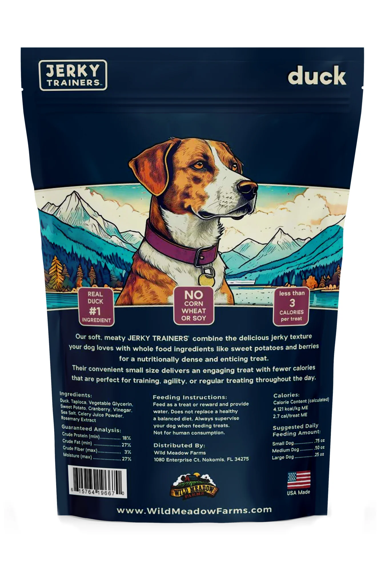 Wild Meadow Farms Jerky Trainers Duck Dog Treats - Image 2