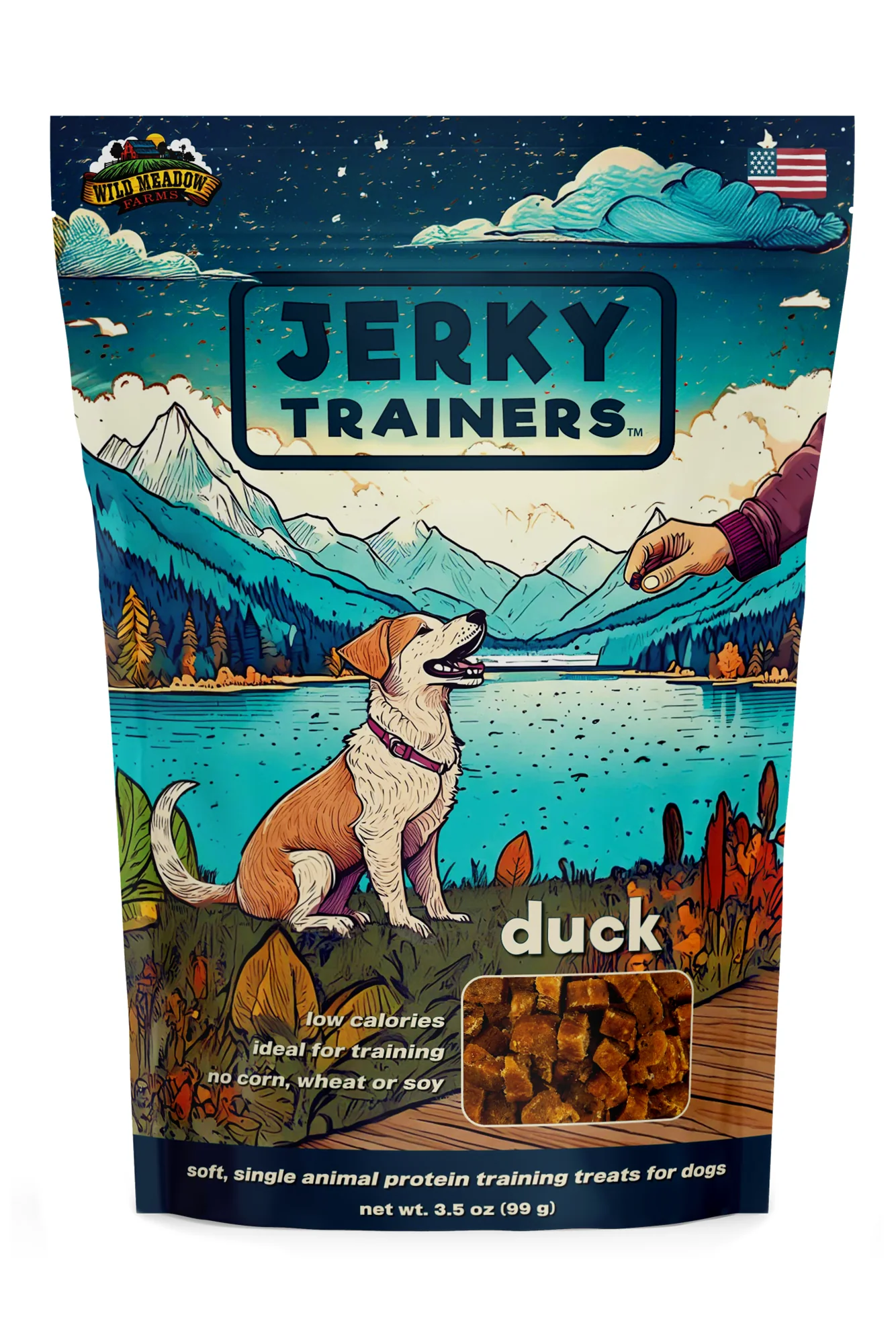 Wild Meadow Farms Jerky Trainers Duck Dog Treats - Image 3