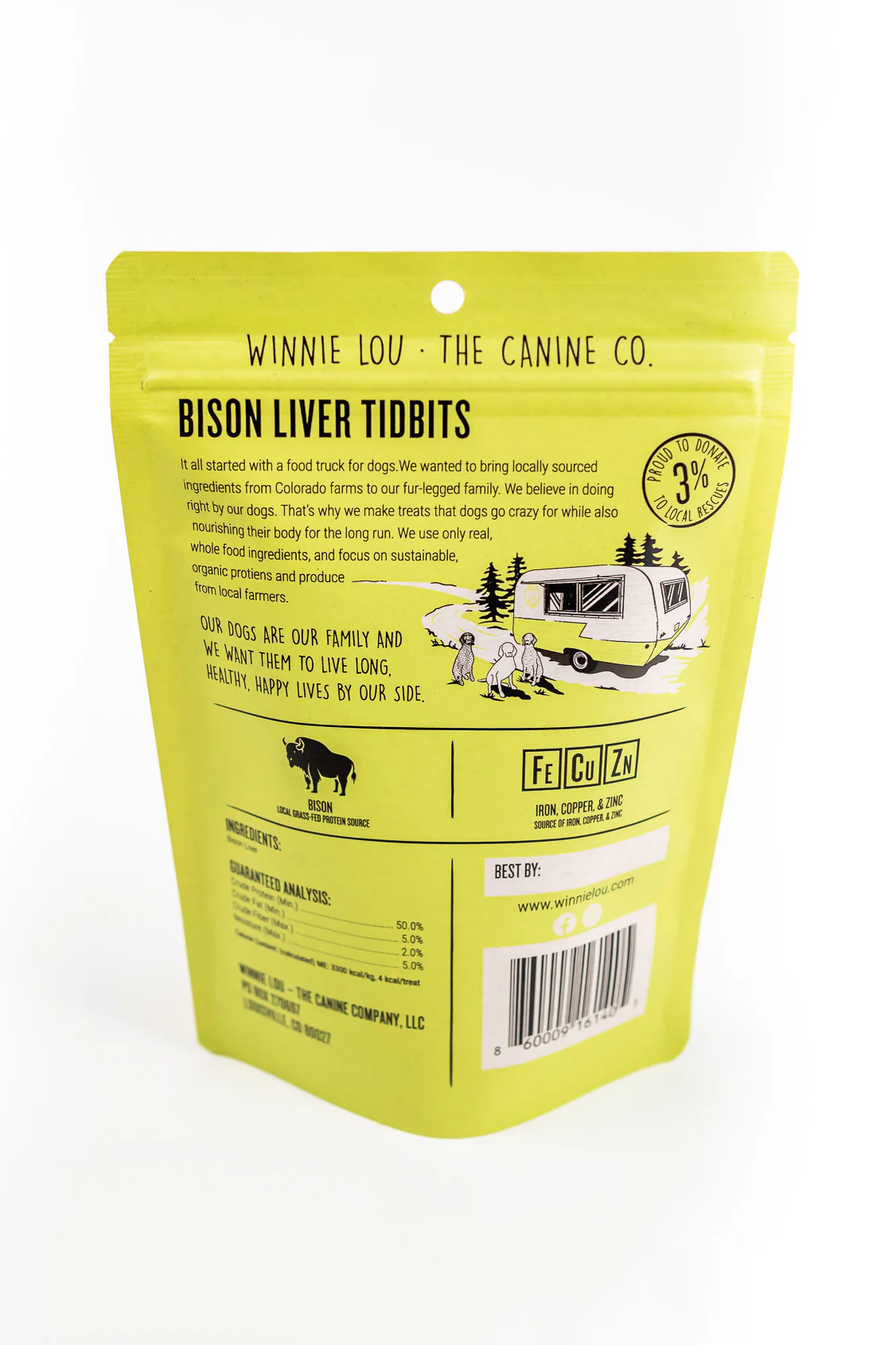 Winnie Lou Bison Liver TidBits Dog Treats - Image 2