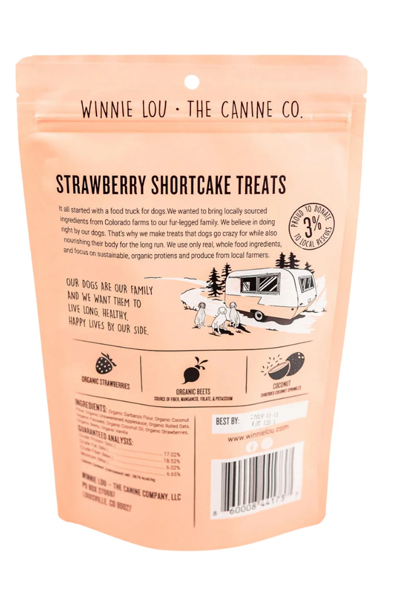 Winnie Lou Strawberry Shortcake Biscuits Dog Treats - Image 2