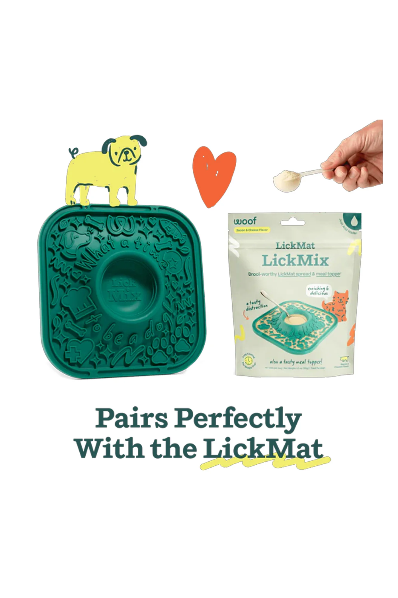 Woof Bacon and Cheese LickMat LickMix - Image 3