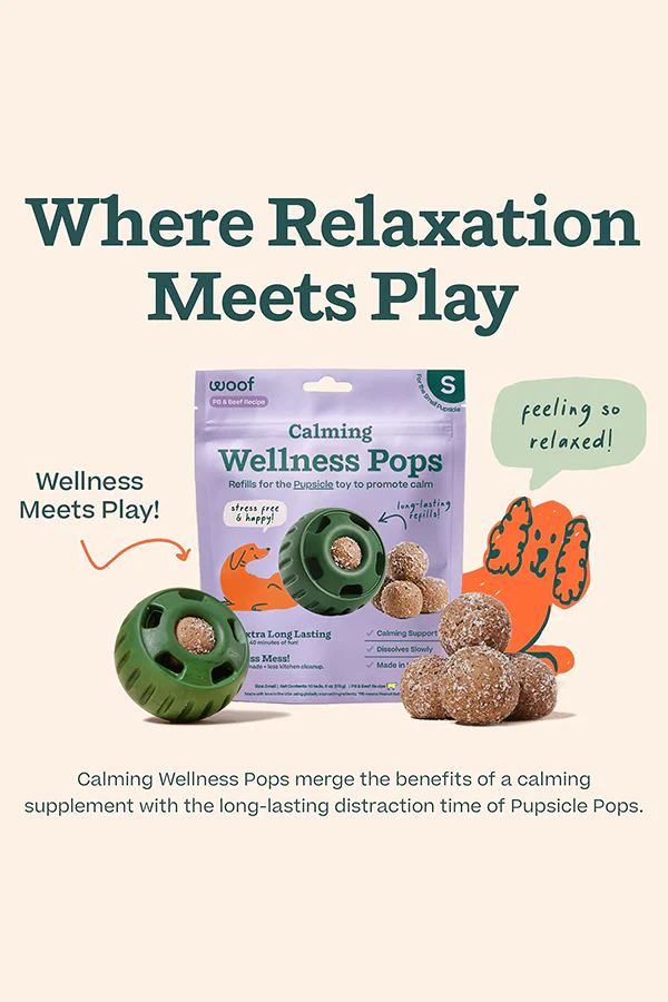 Woof Pupsicle Beef and Peanut Butter Calming Refill Pops Dog Toy - Image 2