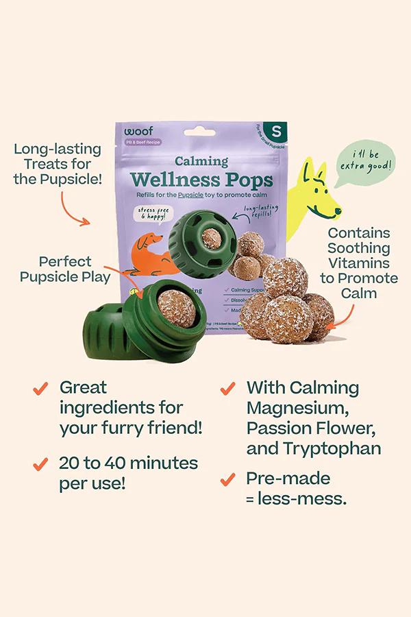 Woof Pupsicle Beef and Peanut Butter Calming Refill Pops Dog Toy - Image 4