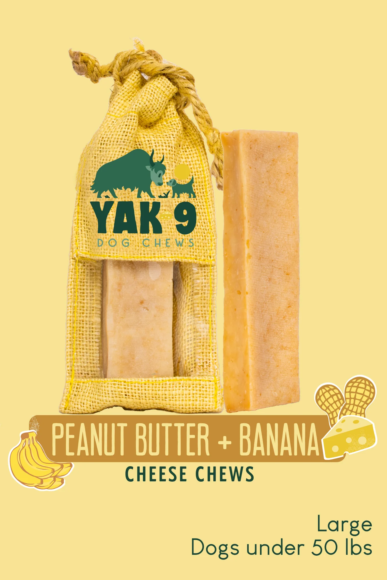 Yak9 Peanut Butter and Banana Yak Chew - Image 2