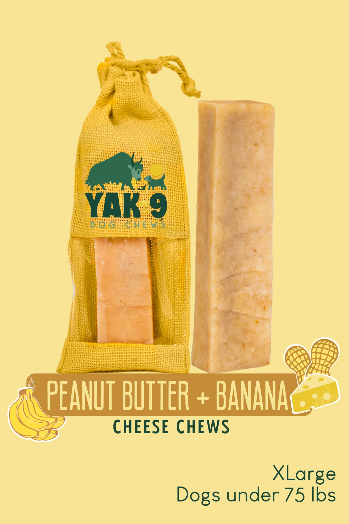 Yak9 Peanut Butter and Banana Yak Chew - Image 3