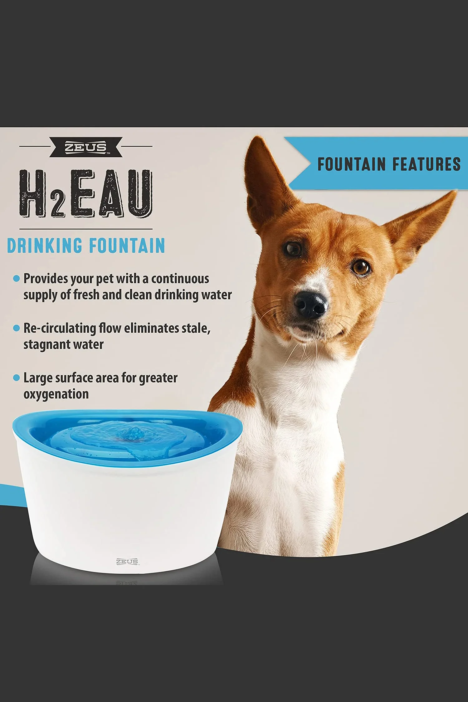 Zeus H2EAU Fresh & Clear Fountain for Dogs - Image 3