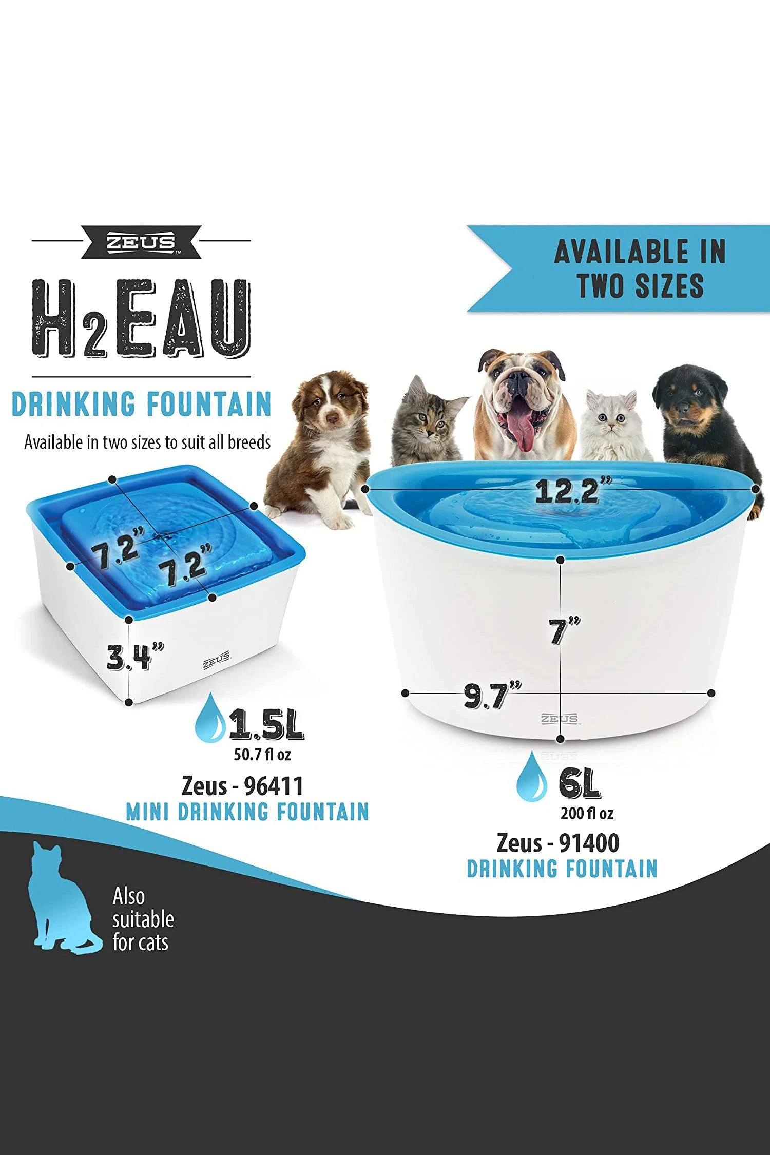Zeus H2EAU Fresh & Clear Fountain for Dogs - Image 5