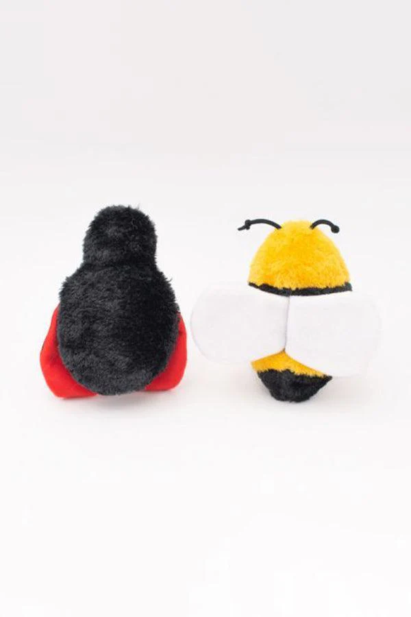 Zippy Paws Crinkle 2-Pack Bee and Ladybug Dog Toys - Image 2