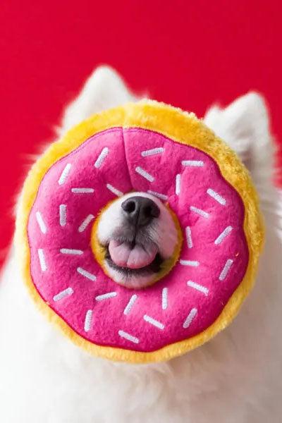 Zippy Paws Strawberry Donutz Dog Toy - Image 3