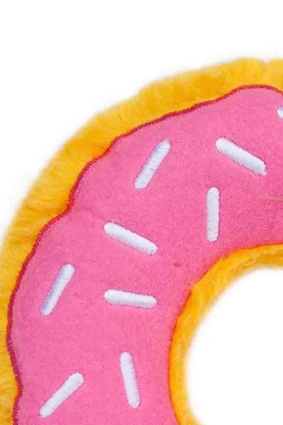 Zippy Paws Strawberry Donutz Dog Toy - Image 4